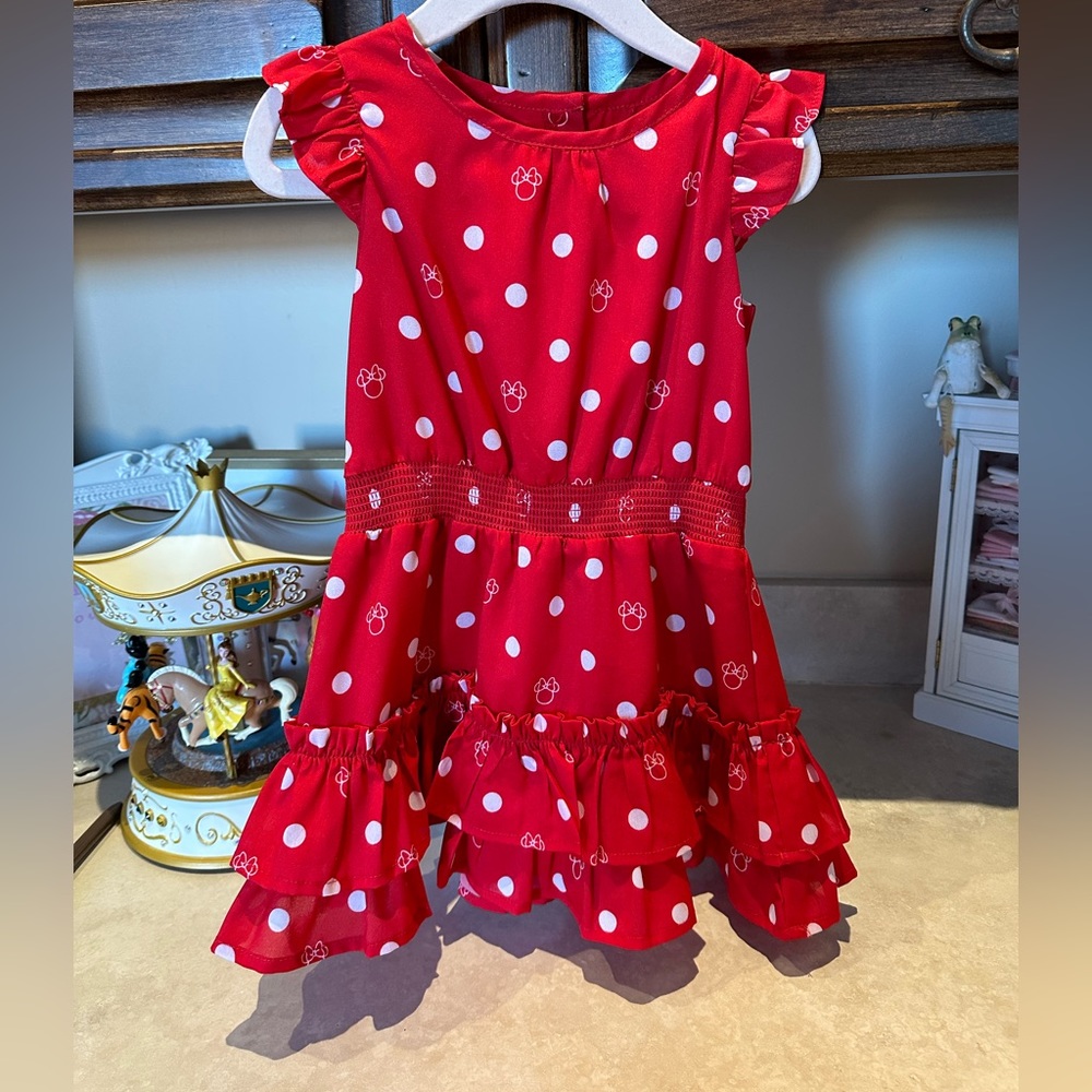 Janie and Jack Disney Minnie Mouse Red Dress